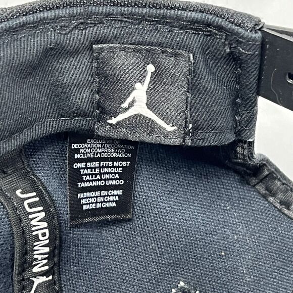 Nike Jordan Black Snapback Baseball Hat Youth Boys Red Jumpman Logo Cap - Picture 8 of 8